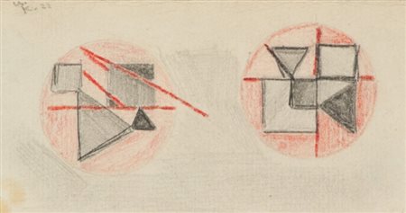 Avanguardia Russa SENZA TITOLO Tecnica mista su carta, cm. 8x14,5