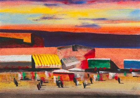 Salvatore Magazzini (Pistoia 1955) MARRAKECH Olio su tavola, cm. 50x70...