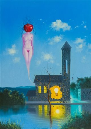 Achille Pecoraro (Gela, Cl ) L'ANGELO BESTIA ED IL FALSO PROFETA Olio su...