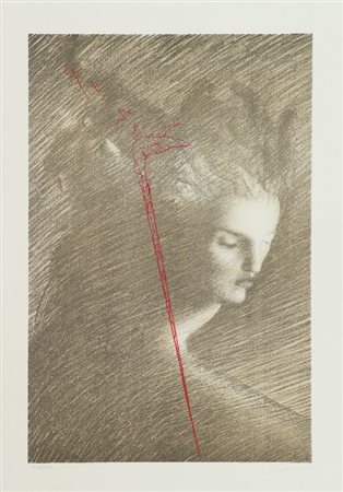 Omar Galliani (Montecchio Emilia (Re) 1954) SENZA TITOLO Litografia su carta,...