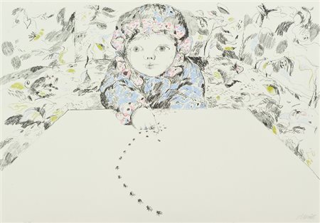 Antonio Possenti (Lucca 1933) SENZA TITOLO Litografia su carta, cm. 50x70,...