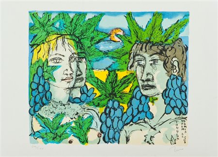 Tono Zancanaro (Padova 1906 - 1985) VENDEMMIA AL SUD, 1970 Litografia su...