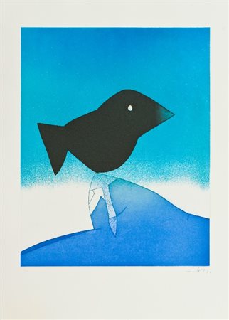 Gianni Dova (Roma 1925 - Pisa 1991) LUCI NELLA NOTTE Acquaforte e acquatinta...