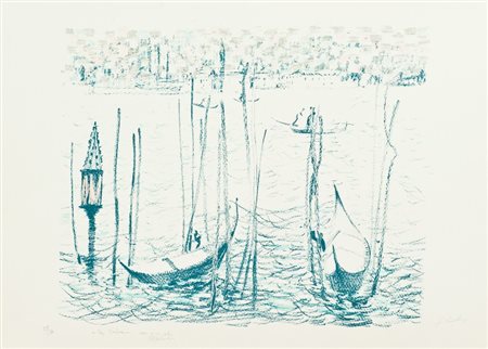 Adriano Di Spilimbergo (Buenos Aires 1908 - Milano 1975) VENEZIA Litografia...