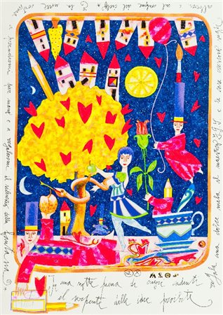 Francesco Musante (Genova 1950) IN UNA NOTTE PIENA DI CUORI CADENTI......