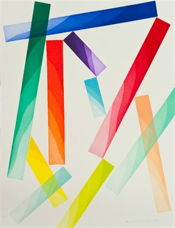 Piero Dorazio (Roma 1927 - 2005) LA GRECIA - EUROPA UNITA, 1991 Acquatinta su...