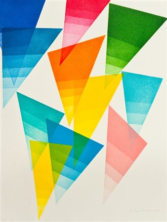 Piero Dorazio (Roma 1927 - 2005) L'ITALIA - EUROPA UNITA, 1991 Acquatinta su...