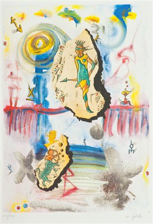 Massimo Podestà (Sarzana (Sp) 1949) LOTTO UNICO DI DUE OPERE - "Sagittario",...