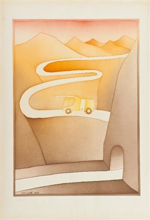 Jean Michel Folon SENZA TITOLO Litografia su carta, cm. 70x50, es. 336/360 La...