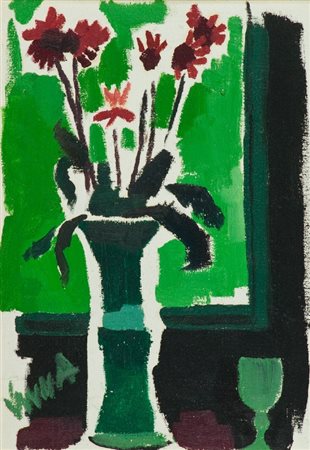 Lucio Venna (Venezia 1897 - Firenze 1974) VASO DI FIORI, 1972 Olio su tela,...