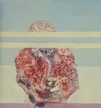 Pasquale Verrusio -1935 SENZA TITOLO, 1965 Olio su tela, cm. 70x65 Firma e...
