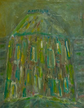 Silvio Loffredo (Parigi 1920) BATTISTERO Olio su tavola, cm. 50x40 Firmato in...