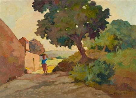 Claudio Da Firenze CONTROLUCE Olio su faesite, cm. 50x70 Firmato in basso a...