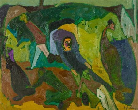 Roberto Fontirossi (Lucca 1940) SENZA TITOLO Olio su tela, cm. 40x50 Firmato...