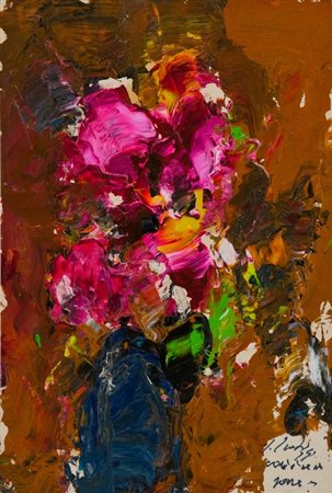 Sergio Scatizzi (Gragnano (Lu) 1918 - Firenze 2009) VASO DI FIORI Olio su...