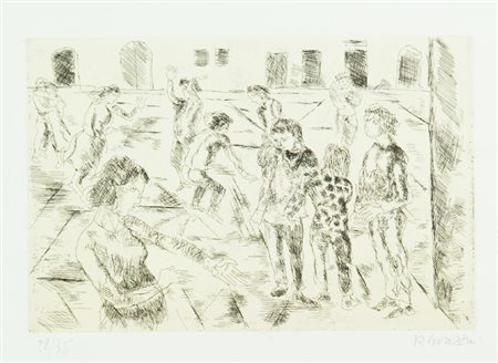 Renzo Grazzini (Firenze 1912 - 1989) SENZA TITOLO Acquaforte di cm....