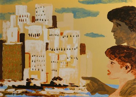 Salvatore Fiume (Comiso (rG) 1915 - Milano 1997) IL MONDO COM'È Serigrafia su...