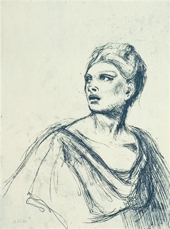 Alberto Sughi (Cesena 1928) LOTTO UNICO DI DUE OPERE - "Figura", Acquaforte...