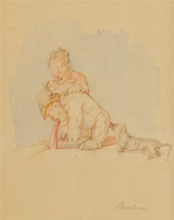 Spartaco Carlini (Pisa 1884 - 1949) SENZA TITOLO Tecnica mista su carta, cm....