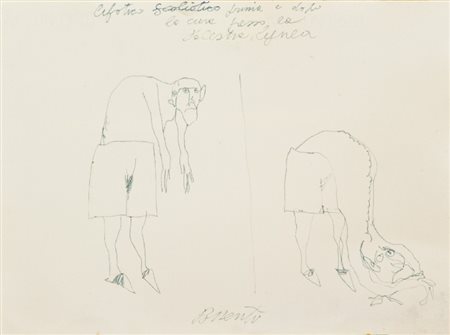 Antonio Possenti (Lucca 1933) CURA PRESSO LA PALESTRA LYNEA, anni '60 Matita...