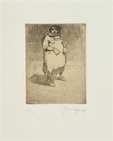 Renato Natali (Livorno 1883 - 1979) FIGURA Acquaforte di cm. 16x12, su carta...