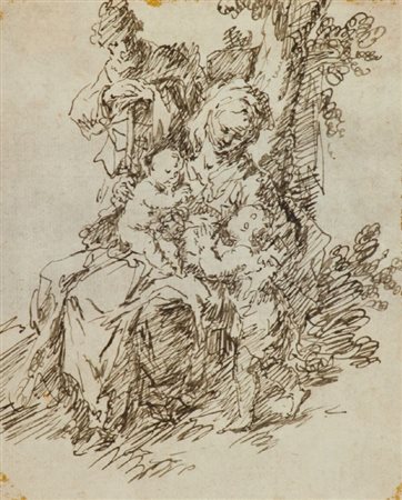 Anonimo FIGURE China su carta, cm. 15x11,5 La carta presenta imperfezioni.