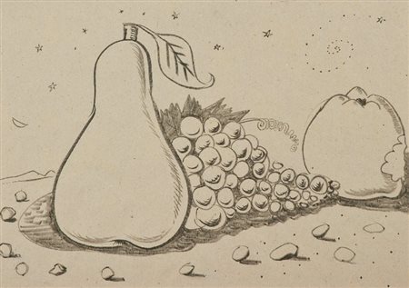 Anonimo FRUTTA Carboncino su carta, cm. 35x50