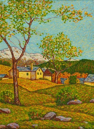 Sergio Saccomandi -1950 PAESAGGIO, 1974 Olio su tela, cm. 40x30 Firmato in...