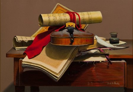 Gio Di Batte (Livorno 1944) SENZA TITOLO Olio su tela, cm. 50x70 Firmato in...