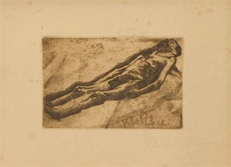 Anonimo SENZA TITOLO Acquaforte di cm. 10x15, su carta di cm. 37,5x50 La...