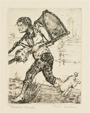 Carlo Servolini (Livorno 1876 - Collesalvetti 1948) PESCATORE D'ARSELLE...