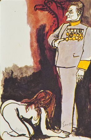 Renato Guttuso (Bagheria (Pa) 1912 - Roma 1987) LOTTO UNICO DI DUE OPERE -"I...