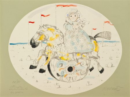 Antonio Possenti (Lucca 1933) SENZA TITOLO Litografia colorata a mano su...