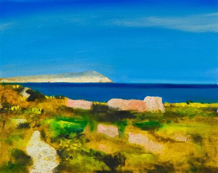 Salvatore Magazzini (Pistoia 1955) MARINA SARDA Olio su tavola, cm. 40x50...