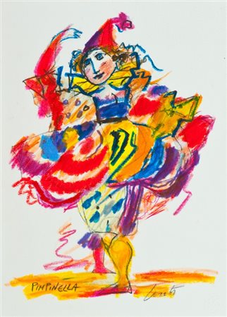 Emanuele Luzzati (Genova 1921 - 2007) PIMPINELLA Pastelli policromi su carta,...