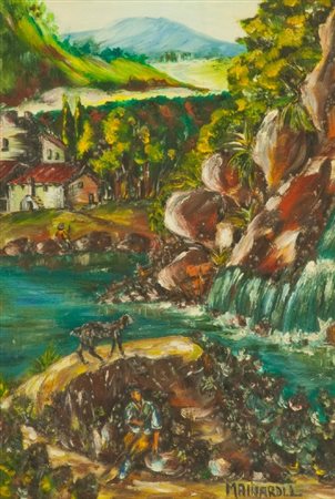 Luciano Mainardi PAESAGGIO Olio su tela, cm. 50x35 Firmato in basso a destra.