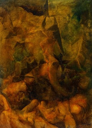 Franco Vasconi (Spigno Monferrato (Al) 1920) SENZA TITOLO Olio su tela, cm....