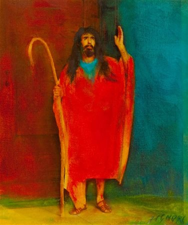 Gino Signori (Barga (Lu) 1912 - Prato 1992) SAN PIETRO, 1983 Olio su tela,...