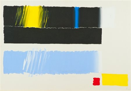 Ennio Finzi (Venezia 1931) SENZA TITOLO Tecnica mista su carta applicata su...