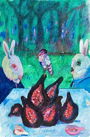 Antonio Possenti (Lucca 1933) NEL BOSCO Olio su cartone telato, cm. 30x20...