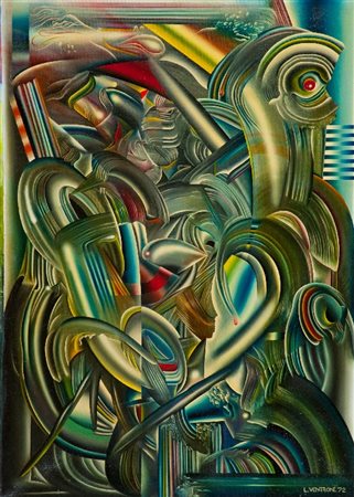 Luciano Ventrone (Roma 1942) SENZA TITOLO, 1972 Olio su tela, cm. 70x50 Firma...