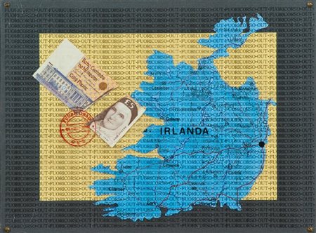 Mimmo Rotella (Catanzaro 1918 - Milano 2006) SENZA TITOLO Tecnica mista su...