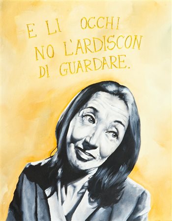 Igor Verrilli (Benevento 1969) ORIANA FALLACI, 2010 Olio su tela, cm. 50x40...