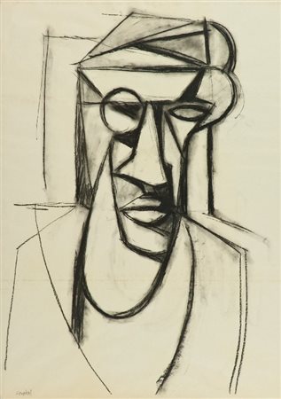 Gualtiero Nativi (Pistoia 1921 - Greve in Chianti (Fi) 1999) AUTORITRATTO,...