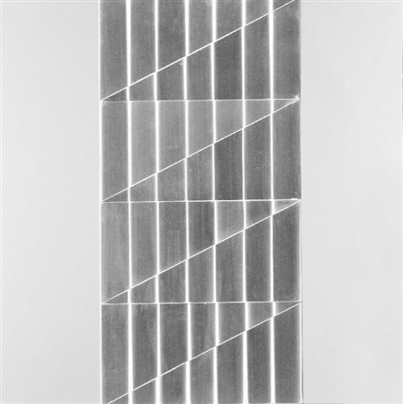 Getulio Alviani (Udine 1939) SUPERFICIE A TESTURA VIBRATILE, 1979 Alluminio,...