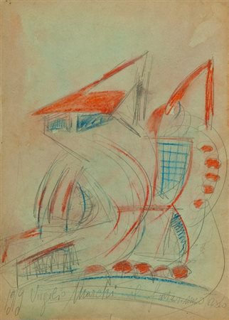 Virgilio Marchi (Livorno 1895 - Roma 1960) IL FUTURISMO TARDO, 1919 Pastelli...