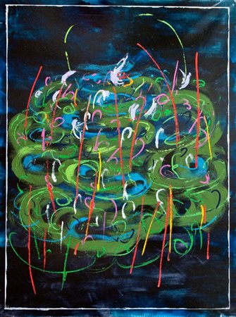 Mario Schifano (Homs 1934 - Roma 1998) ACQUATICO, 1988 Smalto e acrilico su...