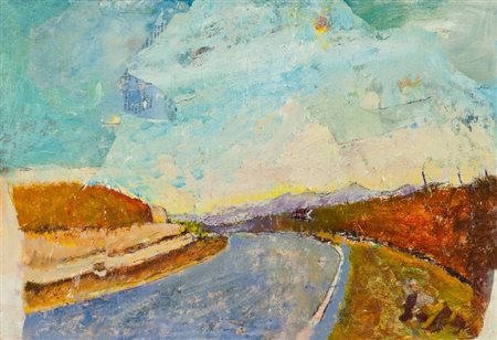 Tonino Gottarelli (Imola 1920 - 2007) ALLO SVOLTO Tecnica mista su cartone,...