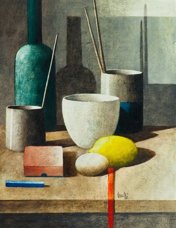 Marcello Scuffi (Tizzana (Pt) 1948) IL FILO ROSSO DELLA MEMORIA N° 2 Olio su...