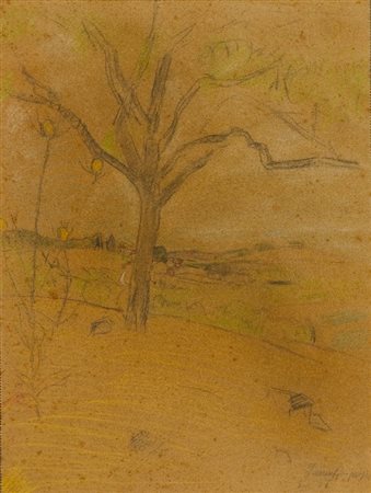 Mario Cavaglieri (Rovigo 1887 - Payloubère par Pavie 1969) PAESAGGIO Tecnica...